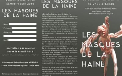 Colloque « Les Masques de la haine »